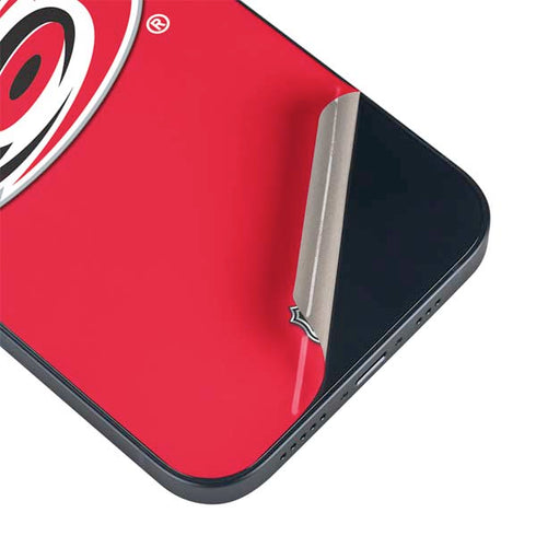 NHL Carolina Hurricanes Solid Background iPhone 15 Plus Skin