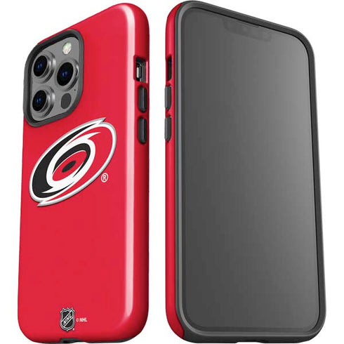 NHL Carolina Hurricanes Solid Background iPhone 14 Pro Impact Case