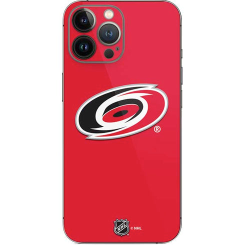 NHL Carolina Hurricanes Solid Background iPhone 14 Pro Max Skin