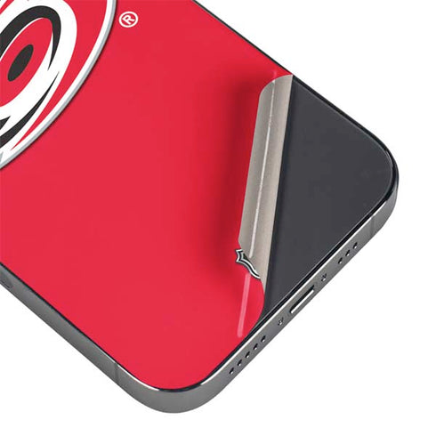 NHL Carolina Hurricanes Solid Background iPhone 14 Pro Max Skin