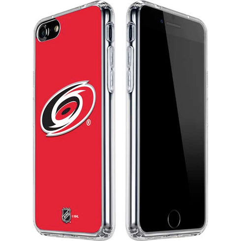 NHL Carolina Hurricanes Solid Background iPhone SE (2nd & 3rd Gen) Clear Case