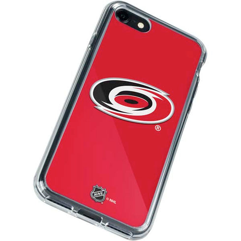 NHL Carolina Hurricanes Solid Background iPhone SE (2nd & 3rd Gen) Clear Case