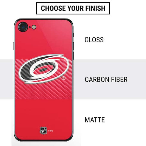 NHL Carolina Hurricanes Solid Background iPhone SE (2nd & 3rd Gen) Skin