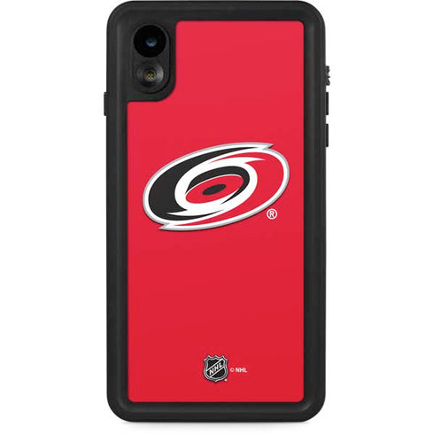 NHL Carolina Hurricanes Solid Background iPhone XR Waterproof Case