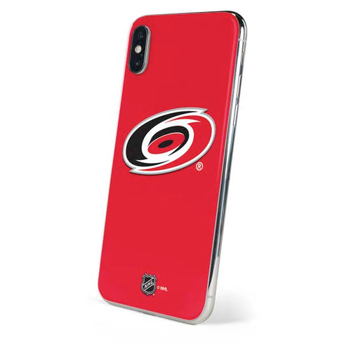 NHL Carolina Hurricanes Solid Background iPhone XS Skin
