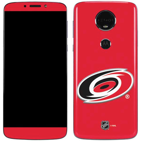 NHL Carolina Hurricanes Solid Background Moto E5 Plus Skin