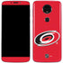 NHL Carolina Hurricanes Solid Background Moto E5 Plus Skin