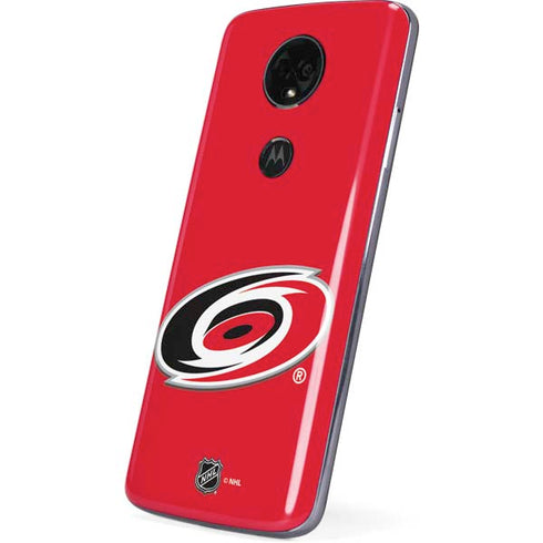 NHL Carolina Hurricanes Solid Background Moto E5 Plus Skin