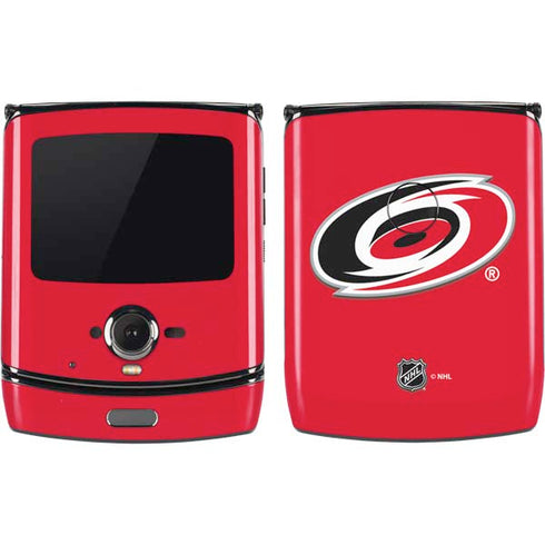 NHL Carolina Hurricanes Solid Background Motorola RAZR Skin