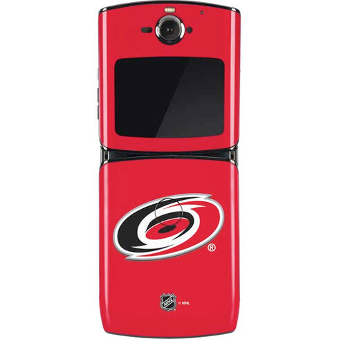 NHL Carolina Hurricanes Solid Background Motorola RAZR Skin