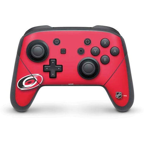 NHL Carolina Hurricanes Solid Background Nintendo Switch Pro Controller Skin