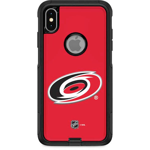 NHL Carolina Hurricanes Solid Background Otterbox Commuter iPhone Skin