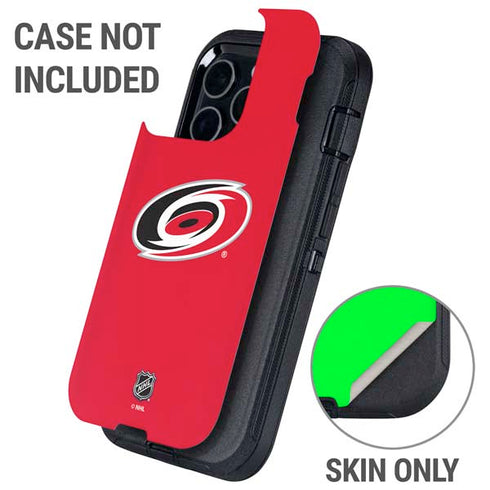 NHL Carolina Hurricanes Solid Background Otterbox Defender iPhone Skin