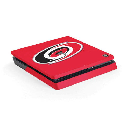 NHL Carolina Hurricanes Solid Background PS4 Slim Skin