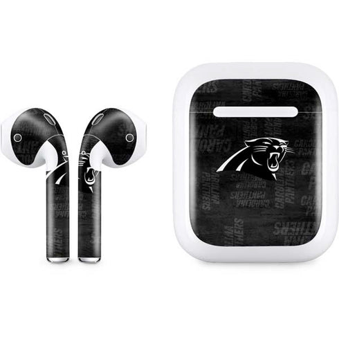 NFL Carolina Panthers Black & White Apple AirPods Skin