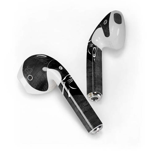 NFL Carolina Panthers Black & White Apple AirPods Skin