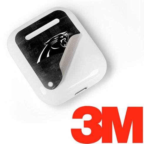 NFL Carolina Panthers Black & White Apple AirPods Skin