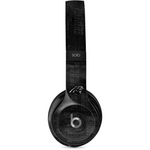 NFL Carolina Panthers Black & White Beats Solo 2 Wired Skin