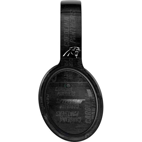 NFL Carolina Panthers Black & White Bose QuietComfort 35 II Headphones Skin