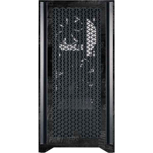NFL Carolina Panthers Black & White Corsair 4000D Tempered Glass Mid-Tower ATX Case Skin