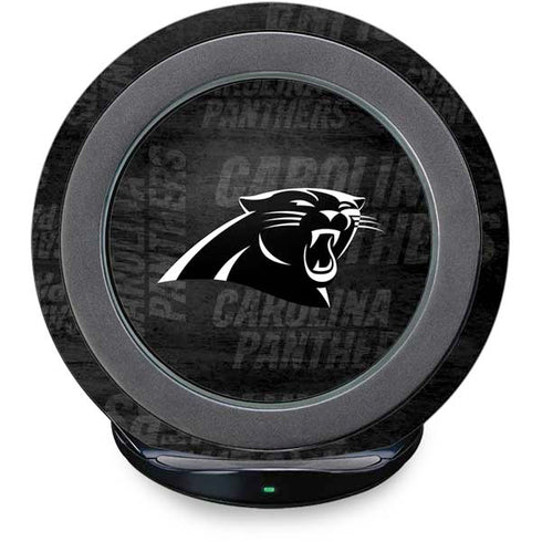 NFL Carolina Panthers Black & White Fast Charge Wireless Charging Stand Skin