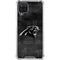 NFL Carolina Panthers Black & White Galaxy A12 Clear Case