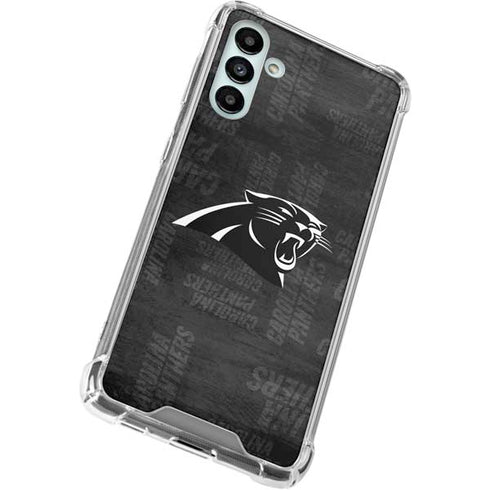 NFL Carolina Panthers Black & White Galaxy A13 5G Clear Case