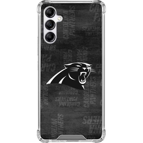 NFL Carolina Panthers Black & White Galaxy A14 5G Clear Case