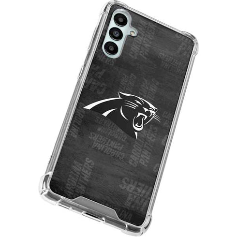NFL Carolina Panthers Black & White Galaxy A14 5G Clear Case