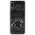 NFL Carolina Panthers Black & White Galaxy A20 Clear Case