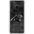 NFL Carolina Panthers Black & White Galaxy A21 Clear Case