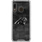 NFL Carolina Panthers Black & White Galaxy A30 Clear Case
