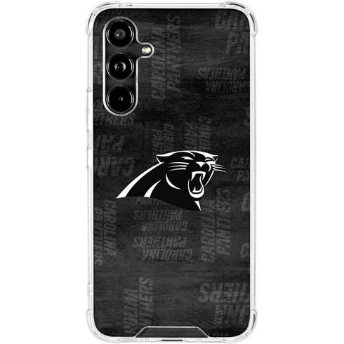 NFL Carolina Panthers Black & White Galaxy A54 5G Clear Case