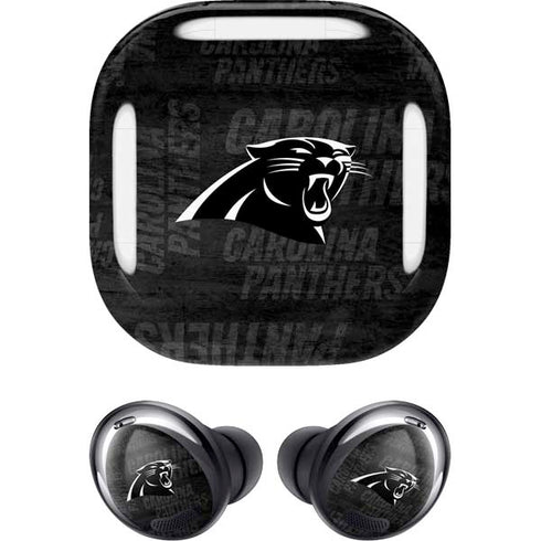 NFL Carolina Panthers Black & White Galaxy Buds Pro Skin