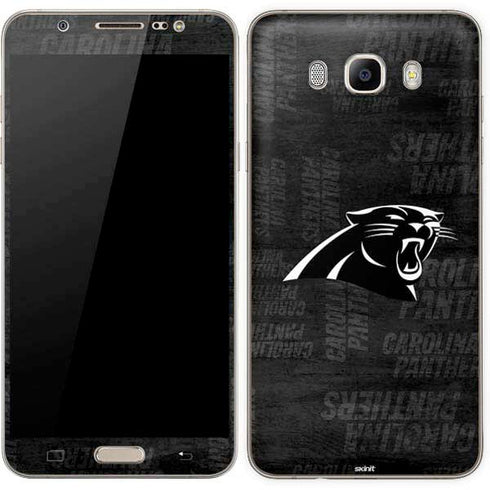 NFL Carolina Panthers Black & White Galaxy J7 Skin
