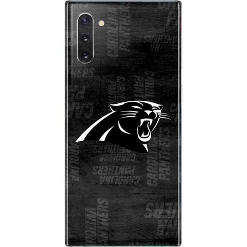 NFL Carolina Panthers Black & White Galaxy Note 10 Skin