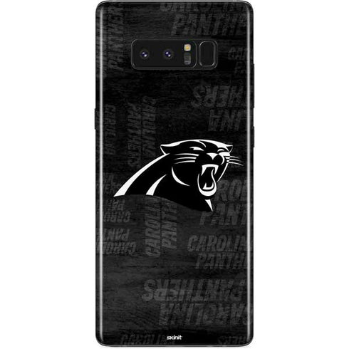 NFL Carolina Panthers Black & White Galaxy Note 8 Skin