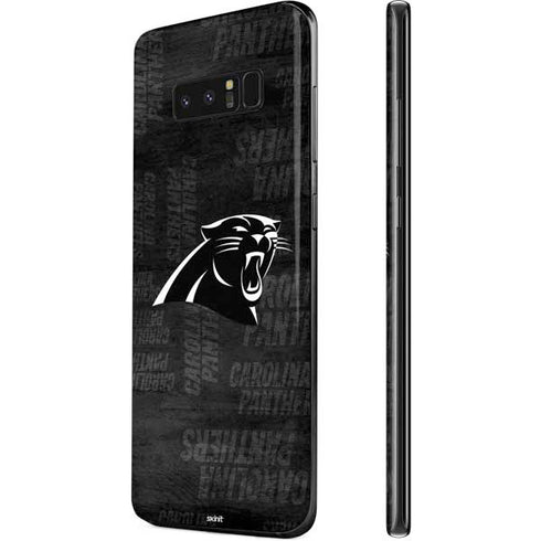 NFL Carolina Panthers Black & White Galaxy Note 8 Skin