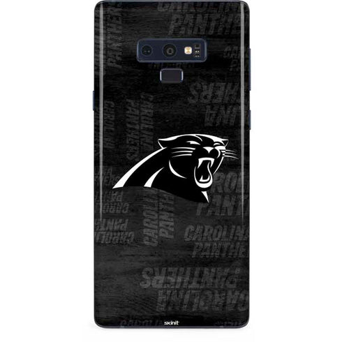 NFL Carolina Panthers Black & White Galaxy Note 9 Skin