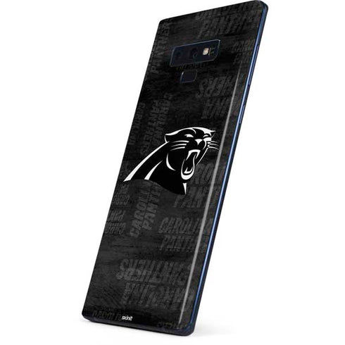 NFL Carolina Panthers Black & White Galaxy Note 9 Skin