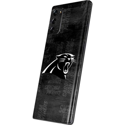 NFL Carolina Panthers Black & White Galaxy Note20 5G Skin
