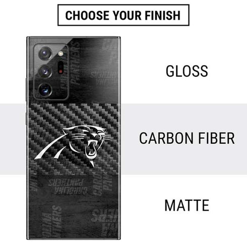NFL Carolina Panthers Black & White Galaxy Note20 Ultra 5G Skin