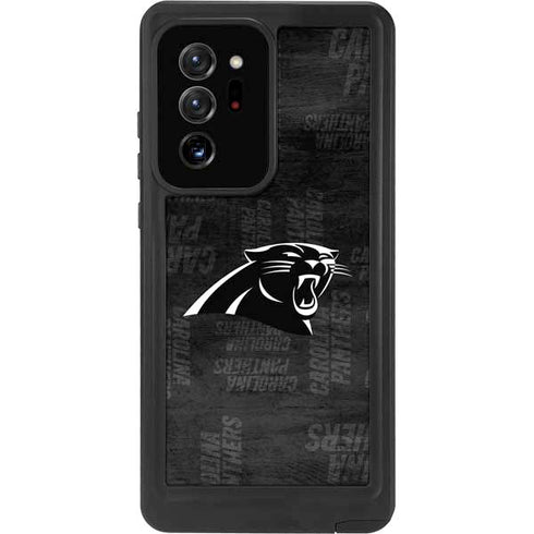 NFL Carolina Panthers Black & White Galaxy Note20 Ultra 5G Waterproof Case