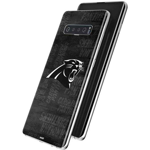 NFL Carolina Panthers Black & White Galaxy S10 Skin