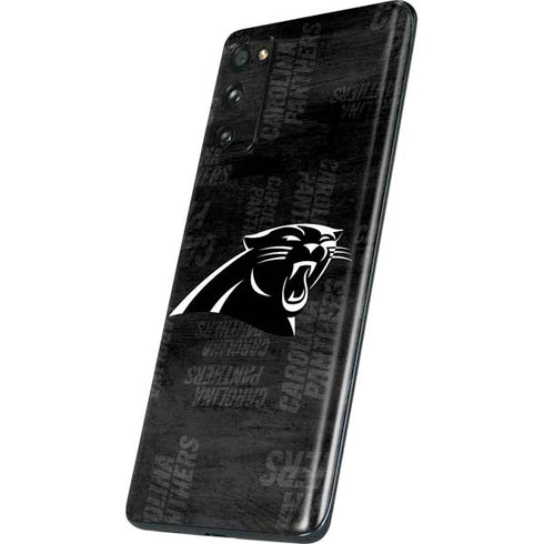 NFL Carolina Panthers Black & White Galaxy S20 Fan Edition Skin
