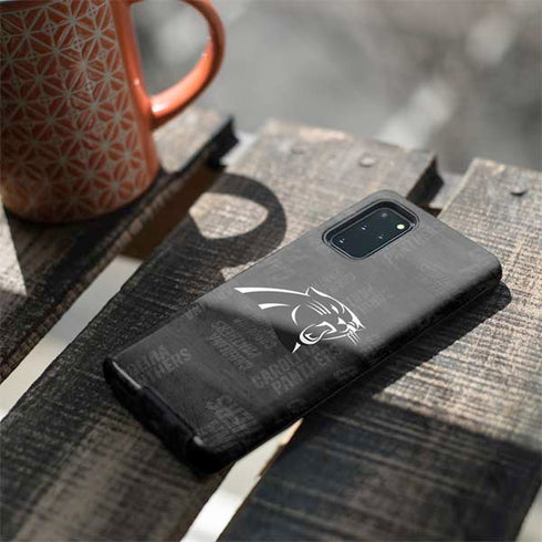 NFL Carolina Panthers Black & White Galaxy S20 Plus Pro Case