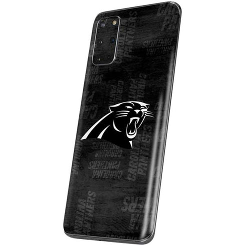 NFL Carolina Panthers Black & White Galaxy S20 Plus Skin