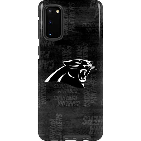 NFL Carolina Panthers Black & White Galaxy S20 Pro Case