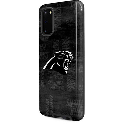 NFL Carolina Panthers Black & White Galaxy S20 Pro Case