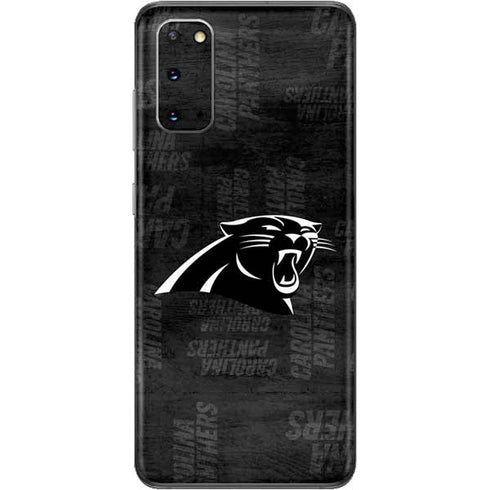 NFL Carolina Panthers Black & White Galaxy S20 Skin